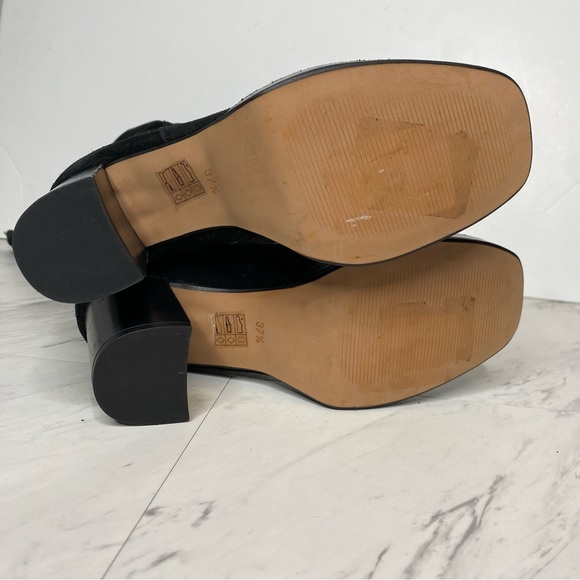 Free People Echo Black Suede Heeled Tall Boot 37 1/2 - Picture 16 of 16